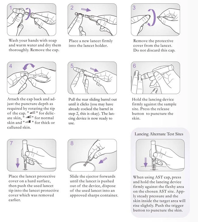 how to use the blood lancet pen