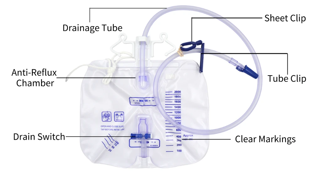 luxury urine bag 2000ml