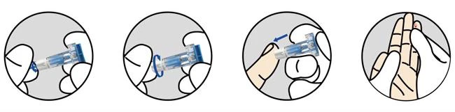 lancet push button usage
